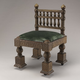 A brass and teak Lockwood de Forest chair made circa 1882-1885.